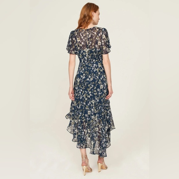 ASTR flutter sleeve flowy asymmetrical Dress revolve Anthropologie medium boho - Picture 4 of 10